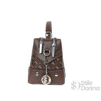 Mini Borsa da Medico in Ecopelle con Monogramma - Stile Donna Bags