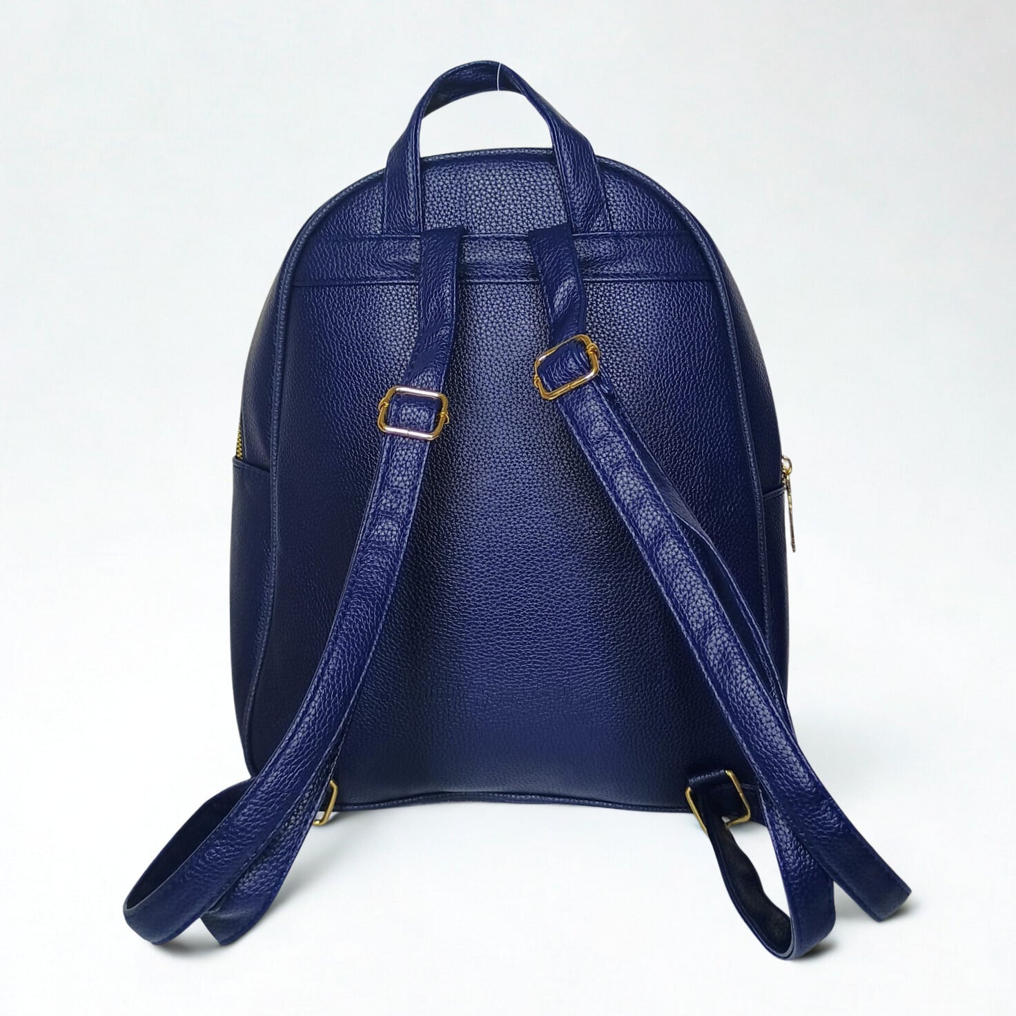 Navy Blue Leather Mini Backpack - MS-7254 - Stile Donna Bags