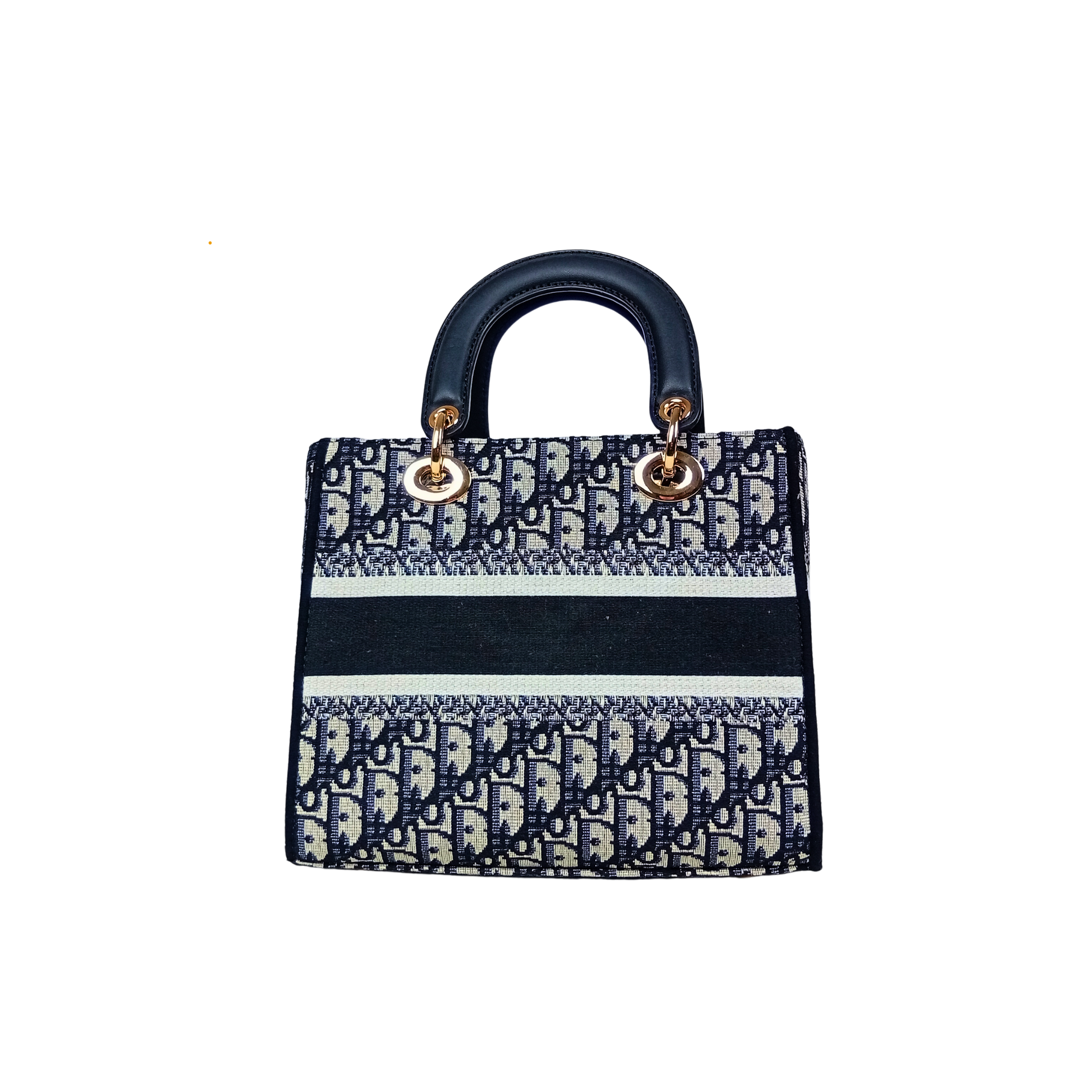 Navy and White Large Capacity Satchel Bag MS-2290 - Stile Donna Bags