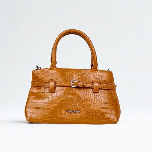 Patent Crocodile Leather Handbag - MS-7433 - Stile Donna Bags