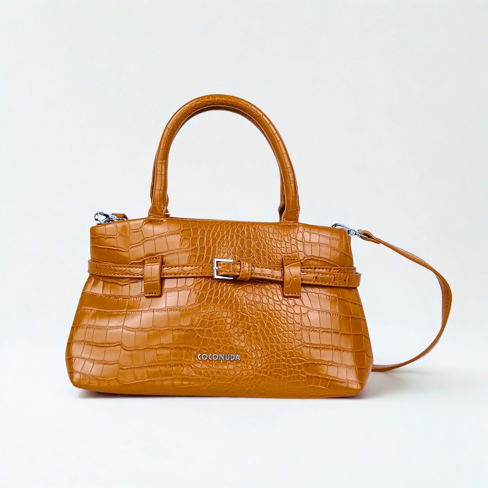 Patent Crocodile Leather Handbag - MS-7433 - Stile Donna Bags