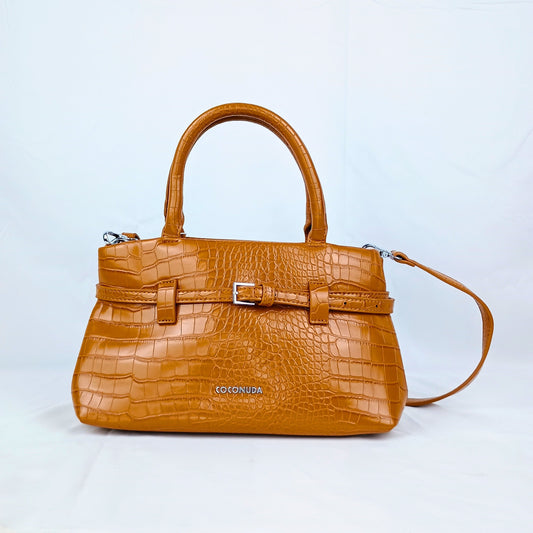 Patent Crocodile Leather Handbag - MS-7433 - Stile Donna Bags