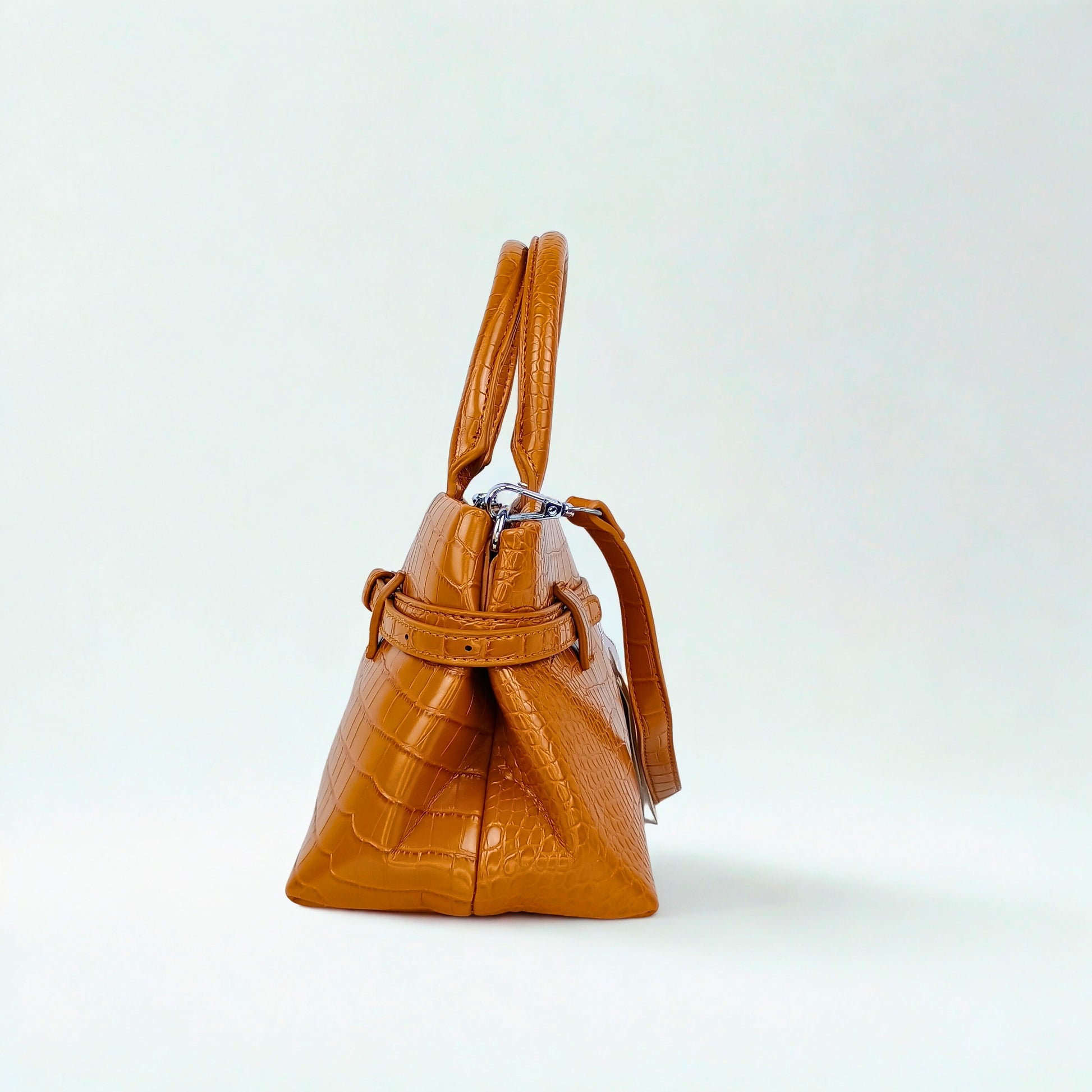 Patent Crocodile Leather Handbag - MS-7433 - Stile Donna Bags