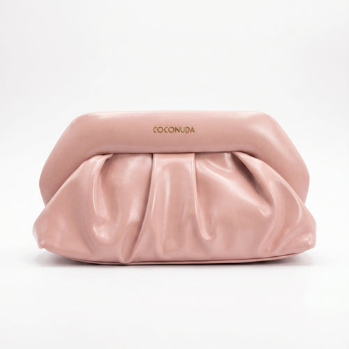 Coconuda Pochette Drappeggiata con Chiusura a Clip - Stile Donna Bags