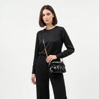 Coconuda Pochette Drappeggiata con Chiusura a Clip - Stile Donna Bags