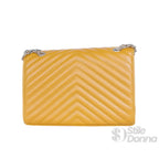 Pochette Giallo Senape con Tracolla a Catena - Stile Donna Bags