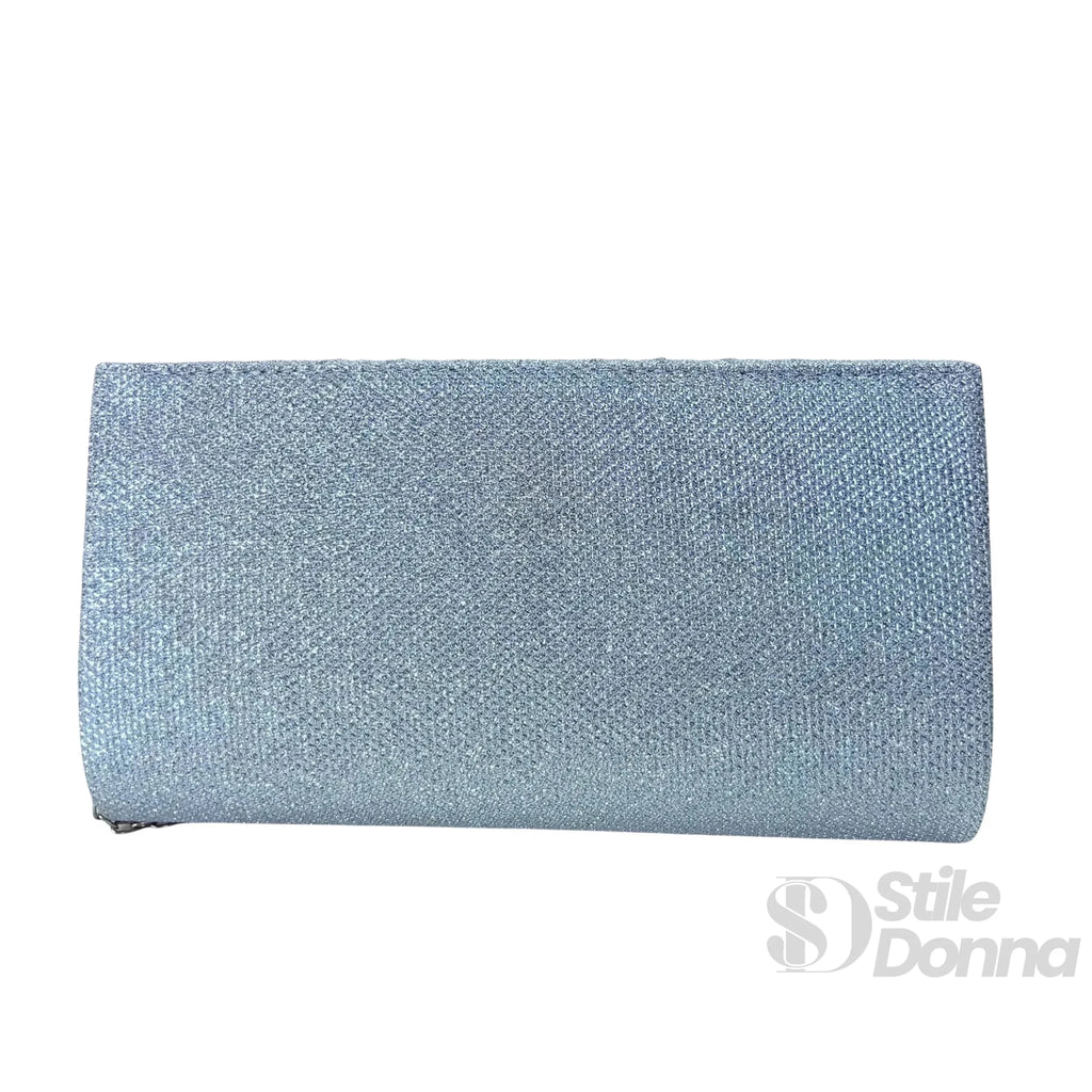 Pochette a Forma di Ventaglio con Strass Scintillanti - Stile Donna Bags