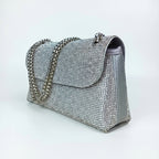 Pochette con Strass in Cristallo e Interno Microfibra Antistrappo - Stile Donna Bags