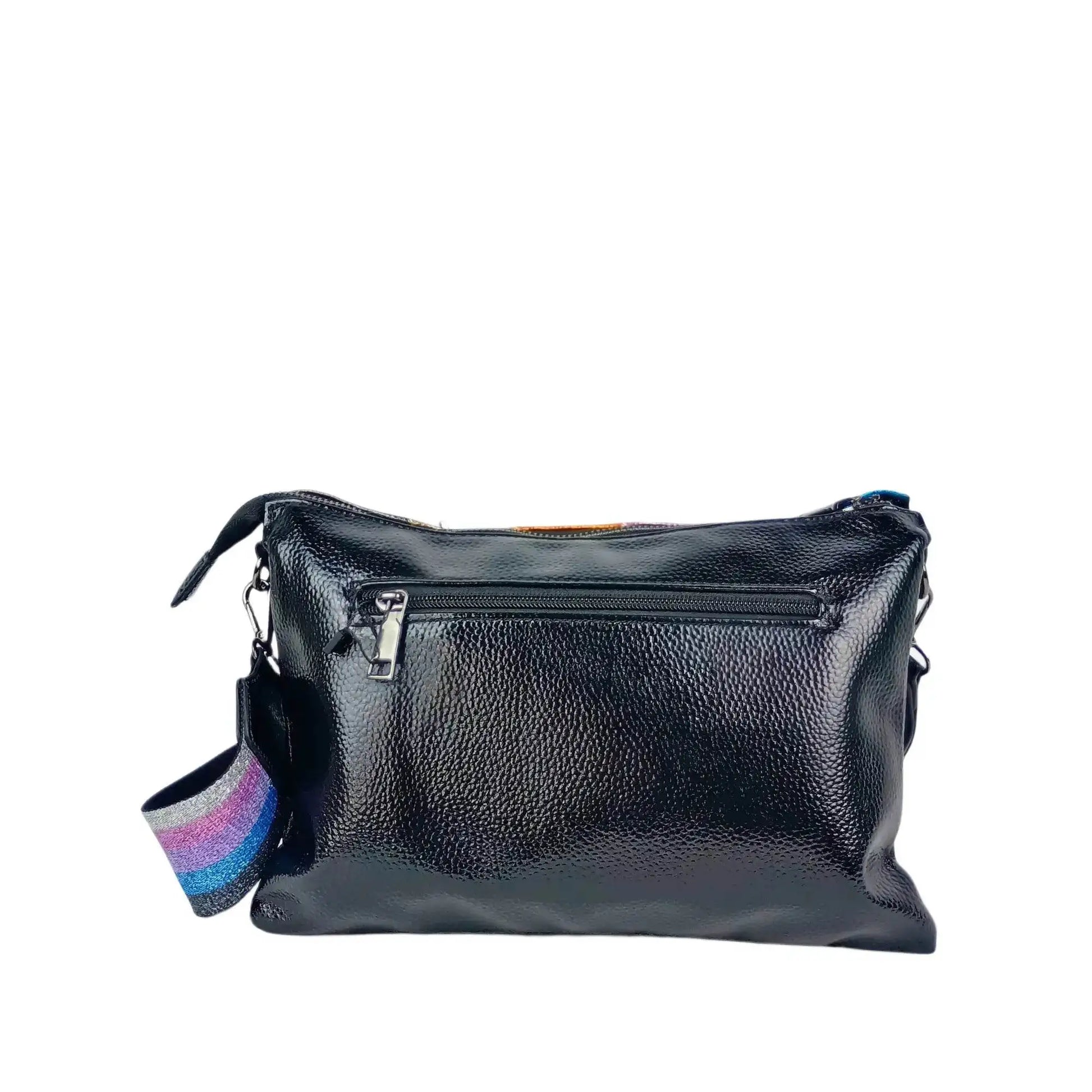 Rainbow Crossbody Bag with Metallic Stripe - Stile Donna Bags