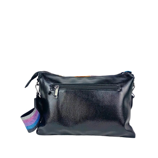 Rainbow Crossbody Bag with Metallic Stripe - Stile Donna Bags