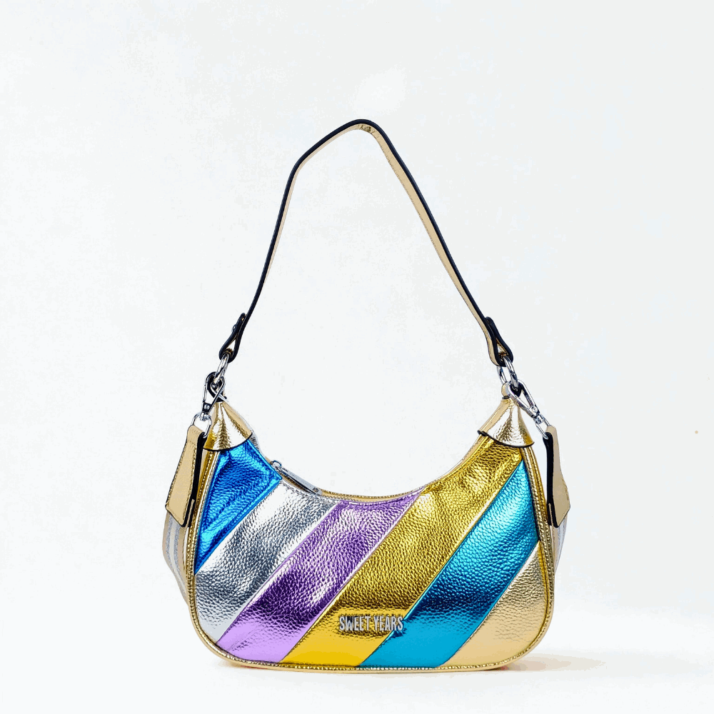 Rainbow Metallic Crossbody Bag - MS-0008 - Stile Donna Bags