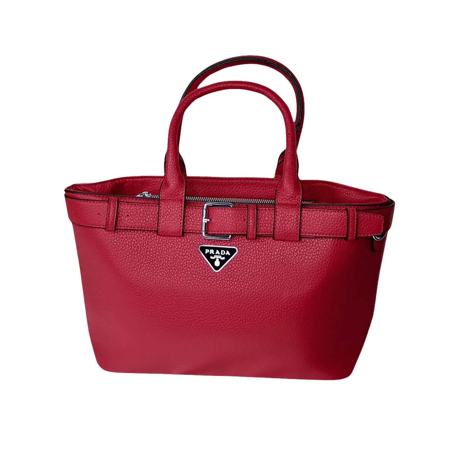Red Leather Shopper Bag - MS-4740 - Stile Donna Bags