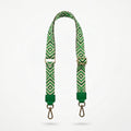 Tracolla per Borsa con Fantasia Geometrica Verde — Stile Donna Bags