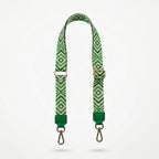 Tracolla per Borsa con Fantasia Geometrica Verde — Stile Donna Bags
