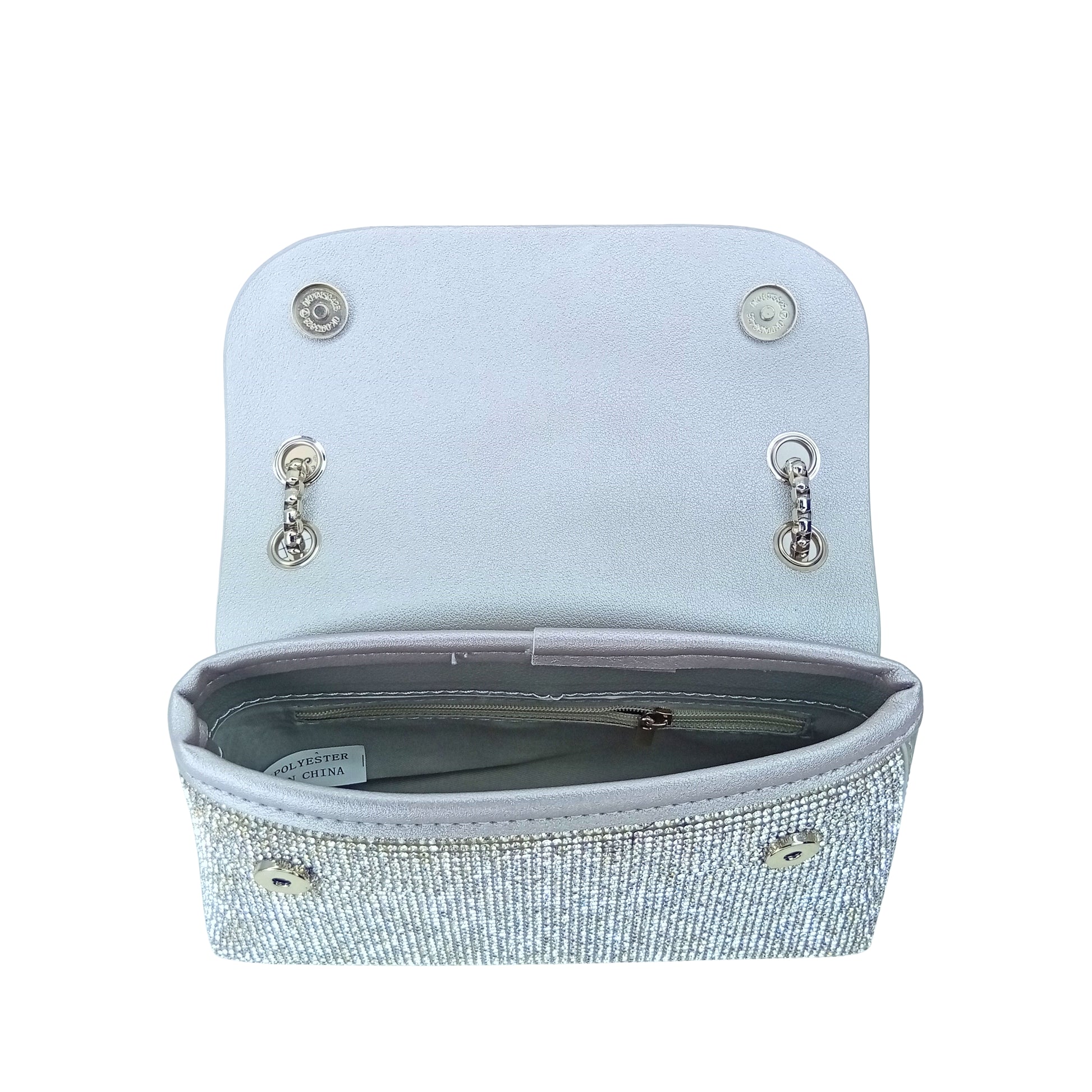 Rhinestone flap clutch bag - Stile Donna Bags