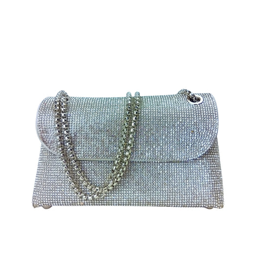 Rhinestone flap clutch bag - Stile Donna Bags