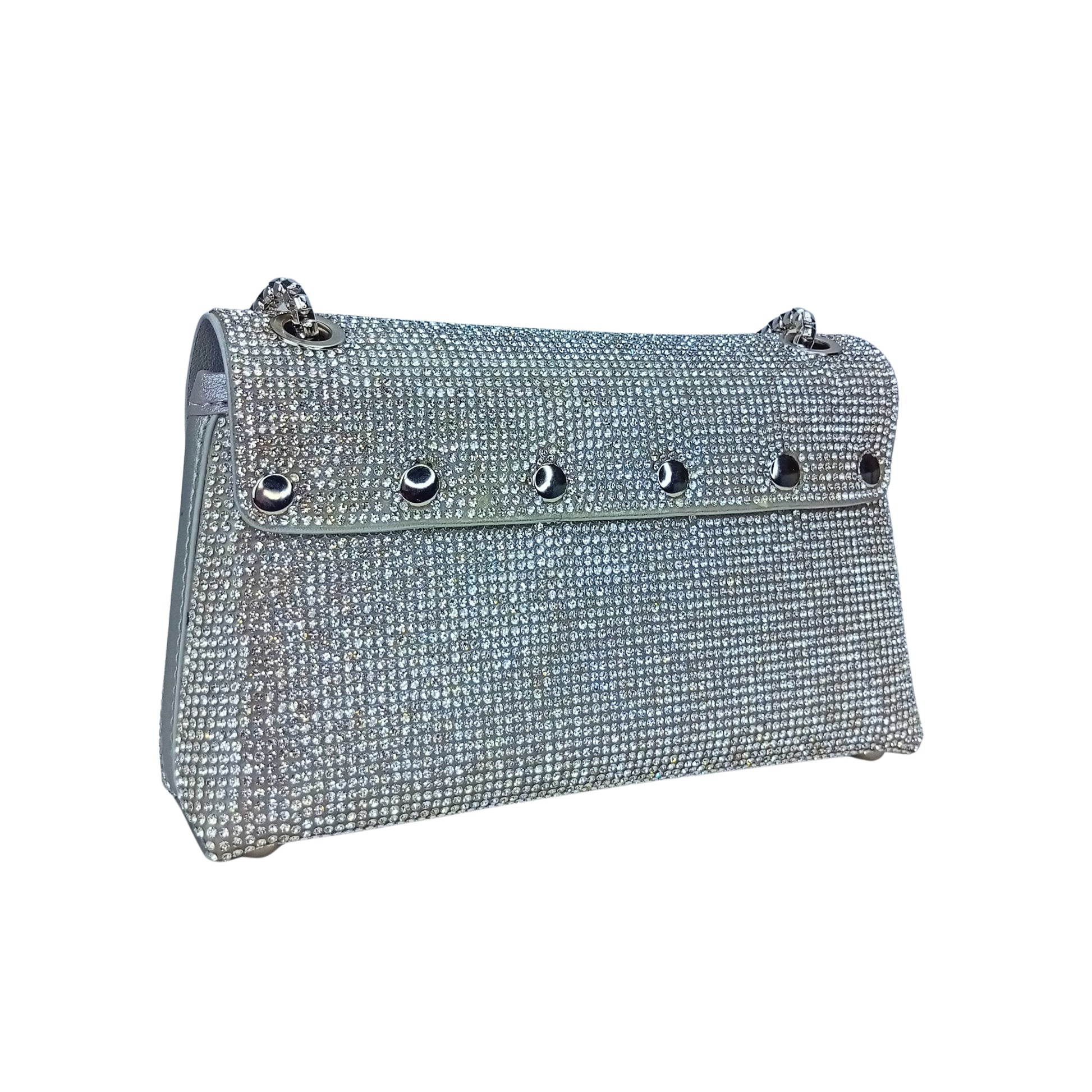 Rhinestone flap clutch bag - Stile Donna Bags