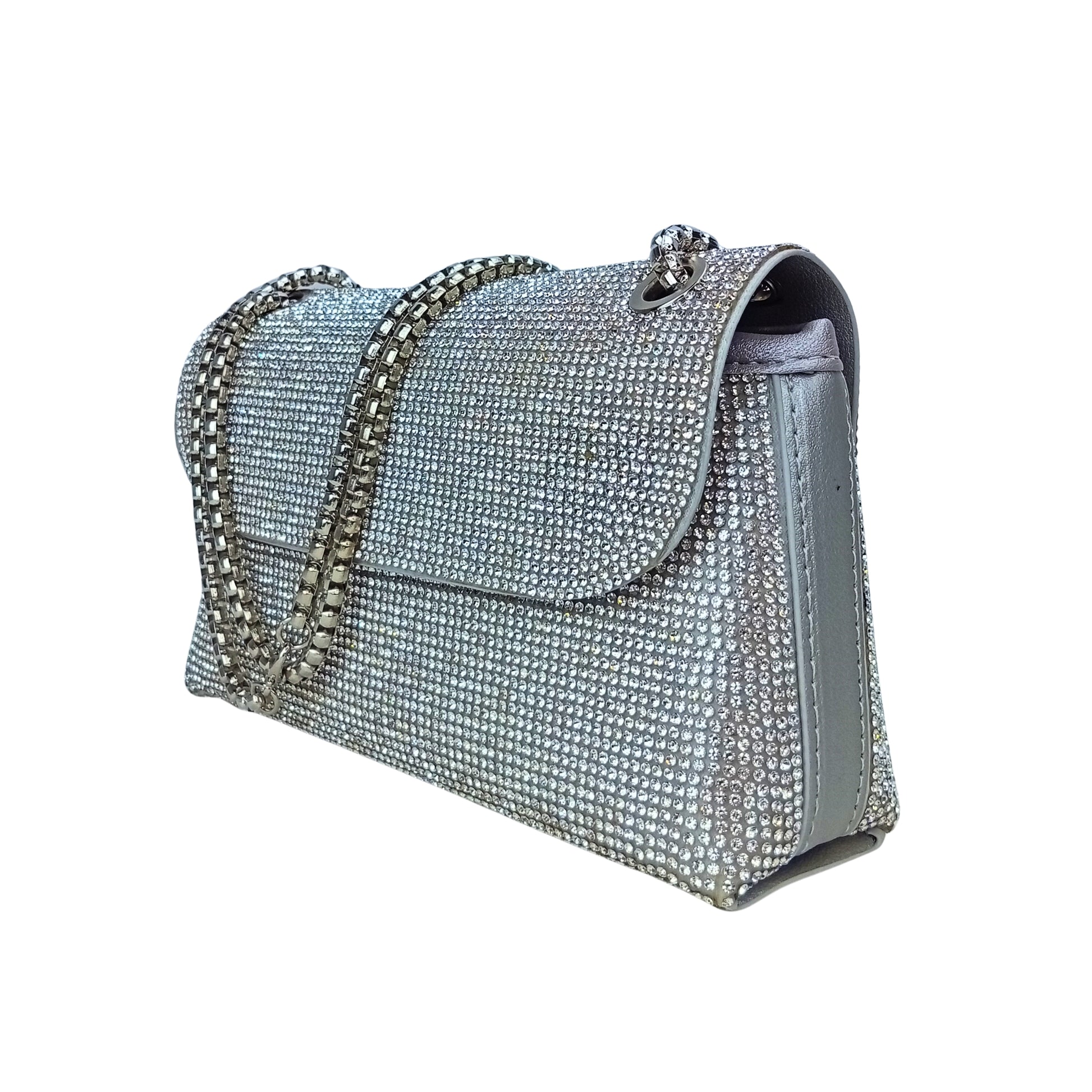 Rhinestone flap clutch bag - Stile Donna Bags