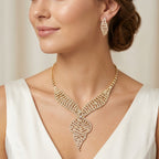 Set Collana e Orecchini Regal Infinity con Cristalli - Stile Donna Bags