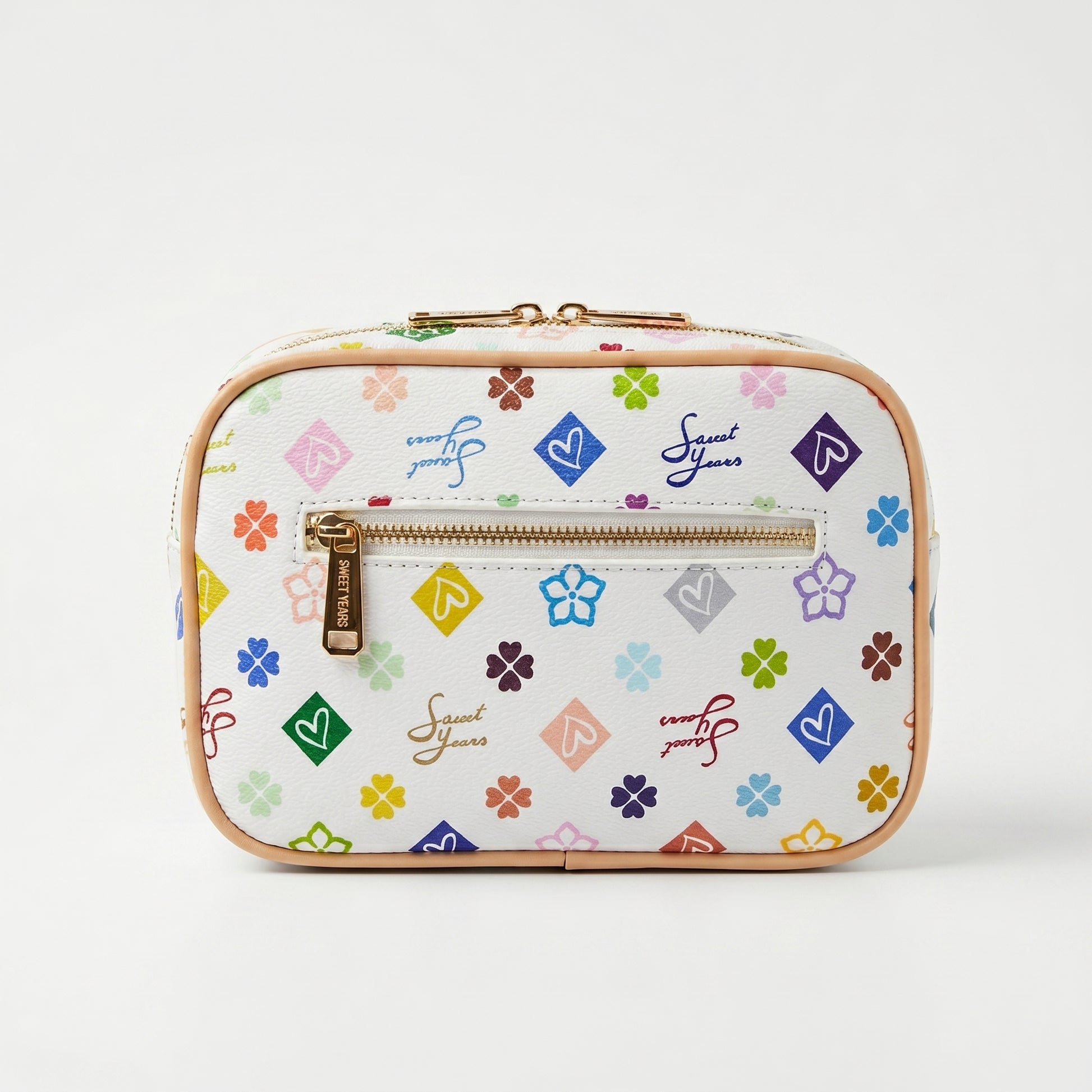Sweet Years Borsa a Tracolla Camera Bag in Ecopelle con Stampa Monogram Multicolore - Stile Donna Bags