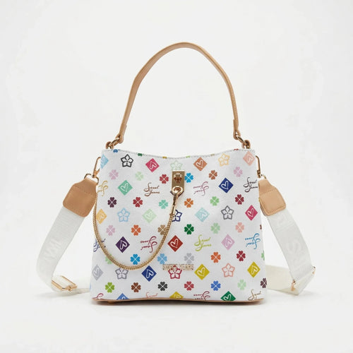 Sweet Years Borsa a Tracolla con Stampa Floreale Multicolore - Stile Donna Bags