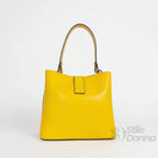 The Stile Aura Borsa in Vera Pelle con Finiture Dorate Made in Italy - Stile Donna Bags