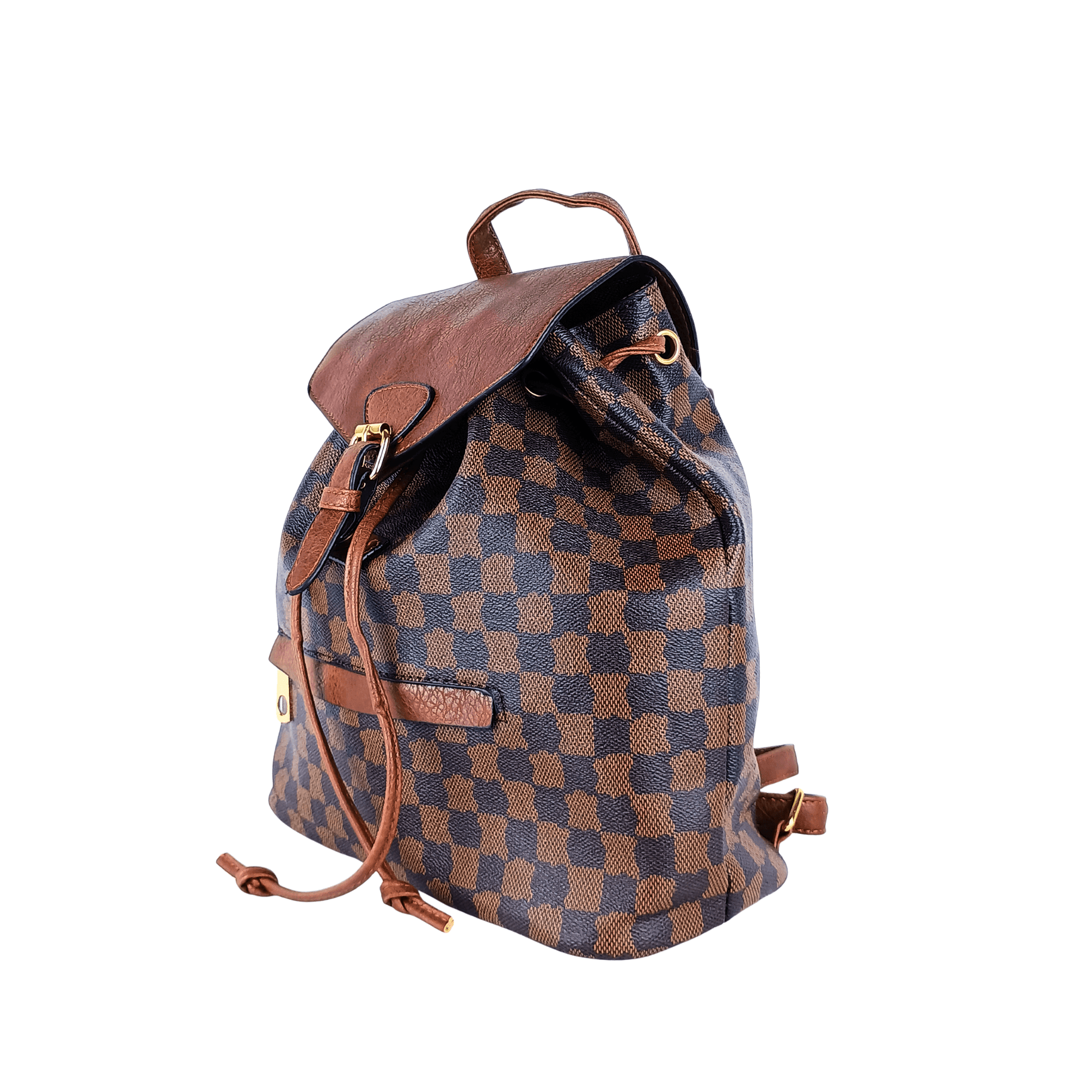 Ladies leather Bucket backpack with adjustable shoulder strap - MS-3113