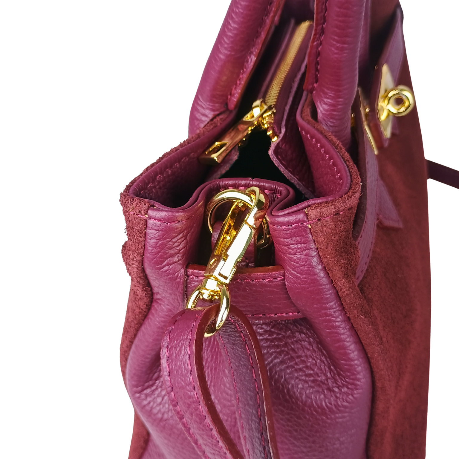 Velinara MS-5494 Suede Leather Handbag - Stile Donna Bags