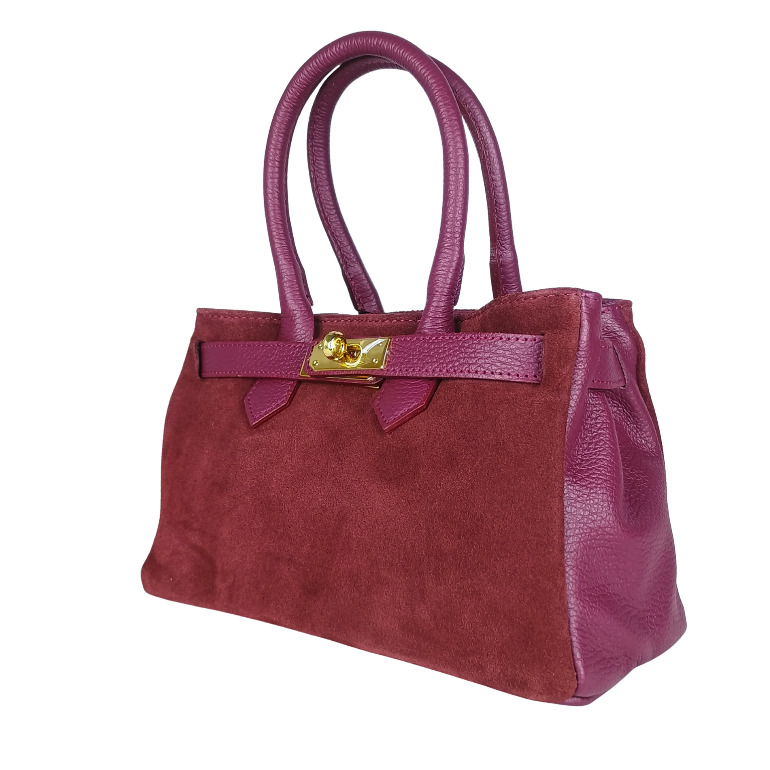 Velinara MS-5494 Suede Leather Handbag - Stile Donna Bags