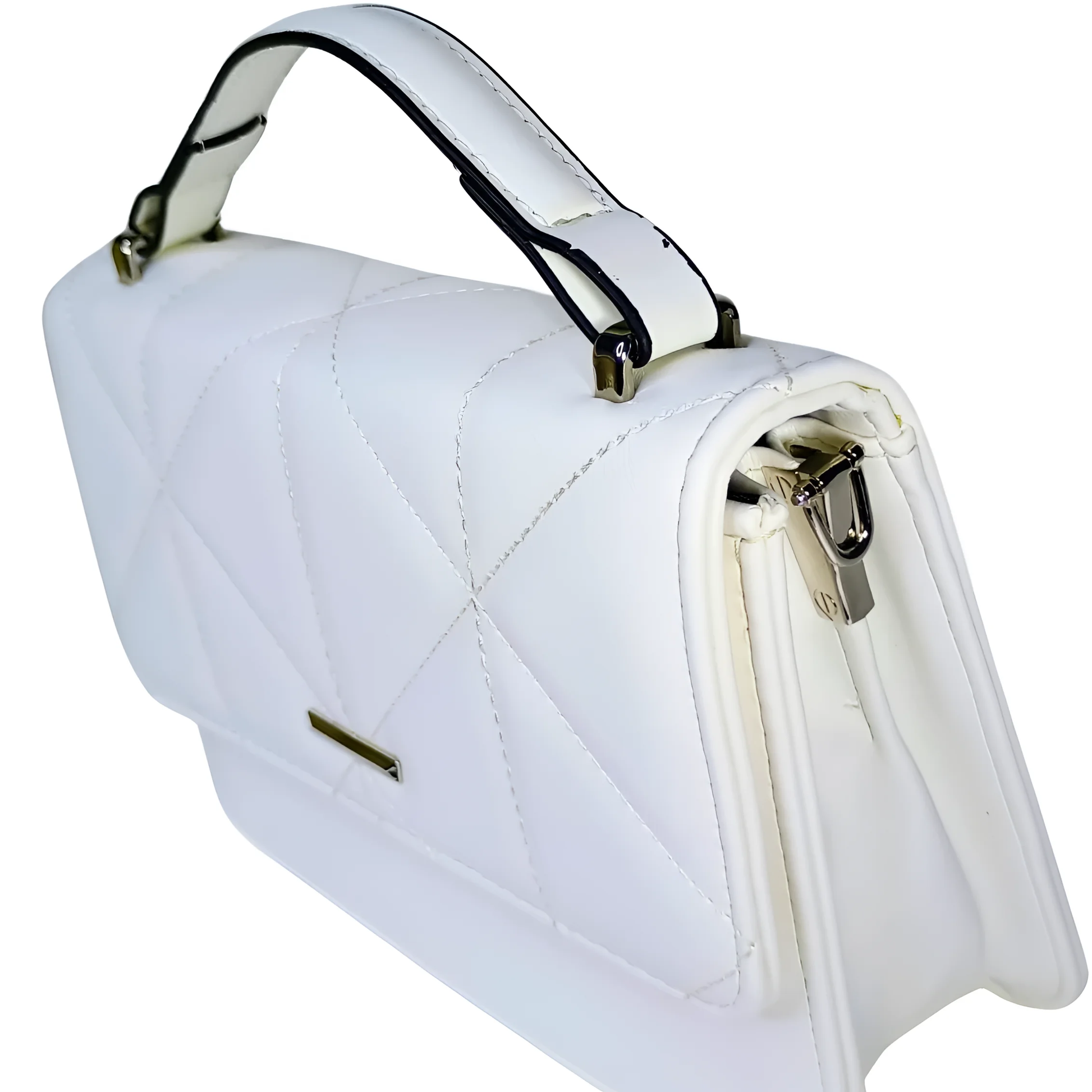 White Leather Handbag for Women - MS-8904 - Stile Donna Bags