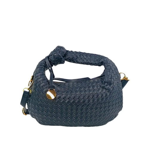 Woven Leather Shoulder Bag MS-4333 - Stile Donna Bags