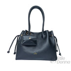 YY Coveri Borsa a Mano Strutturata in Ecopelle Cuoio con Dettagli Oro - Stile Donna Bags