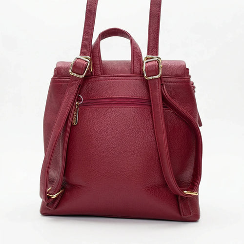 Coconuda Zaino Rosso In PU Con Spallacci Regolabili Chius… | Vista laterale | ecopelle | Rosso