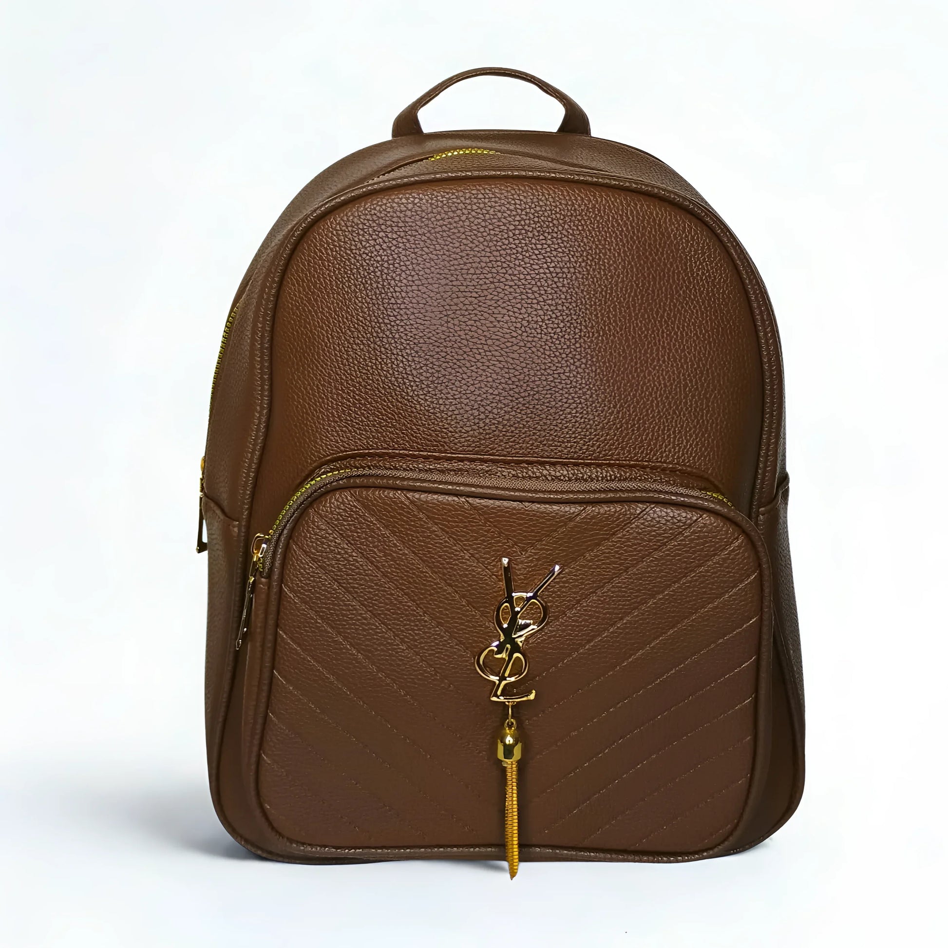 Backpack for Ladies in leather color brown