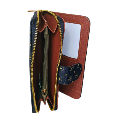 Women’s Purse in leather - color white and black - wallet