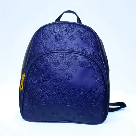 Backpack for women in blue leather