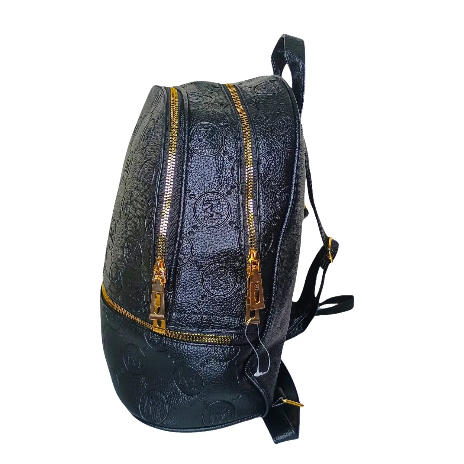 Backpack in Beige and Black Leather - MS-4911 - Stile Donna Bags