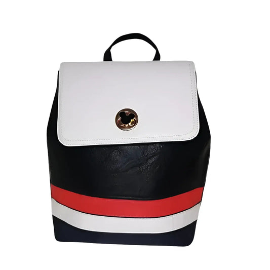 Leather Backpack with Adjustable Straps - MS-3472 - Stile Donna Bags