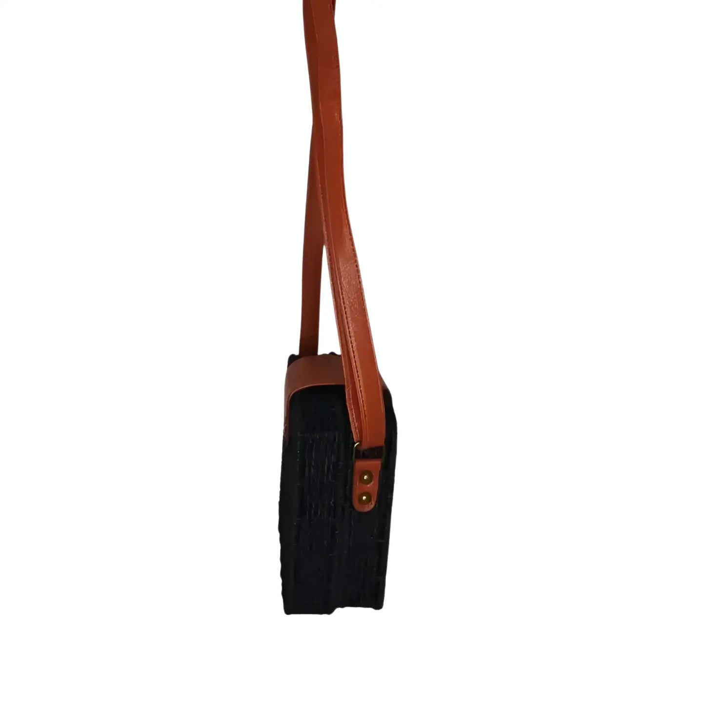 Black Woven Box Bag - MS-8958 - Stile Donna Bags