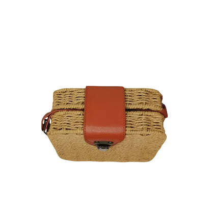 Black Woven Box Bag - MS-8958 - Stile Donna Bags