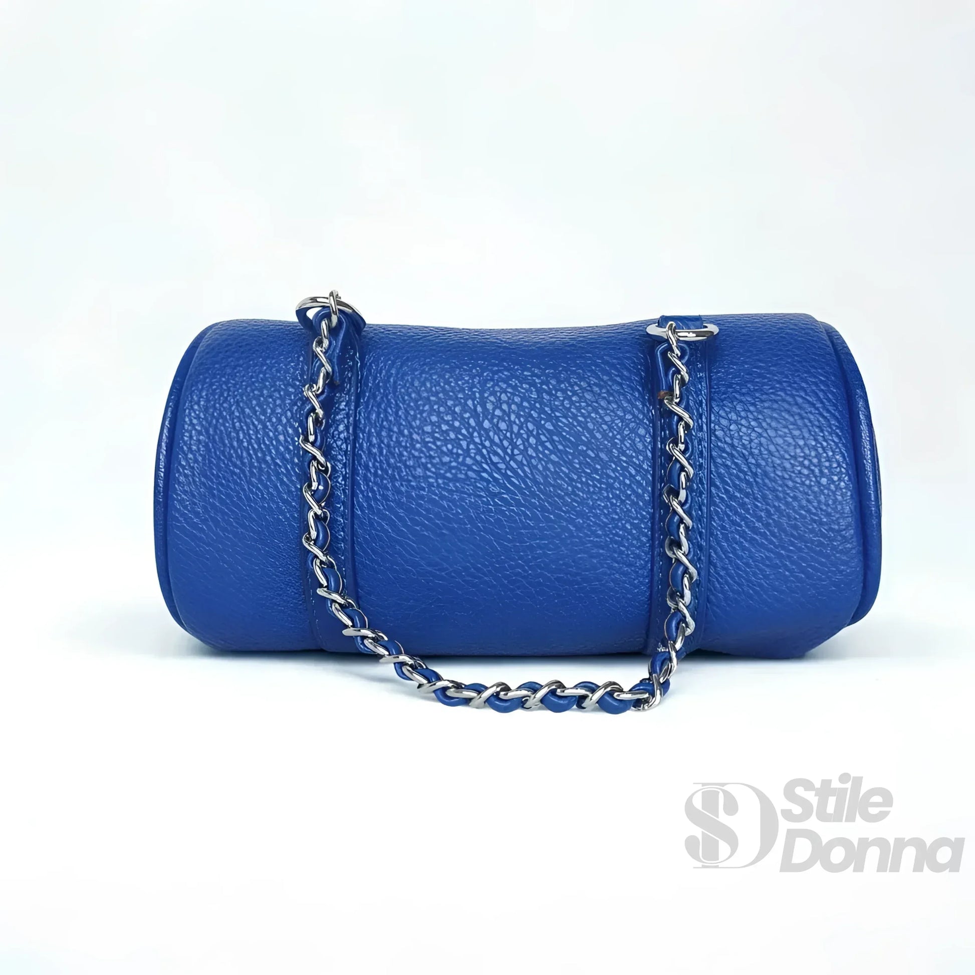Borsa a Cilindro con Doppio Manico in EcoPelle Resistente… | Close-up chiusura | ecopelle | Marrone