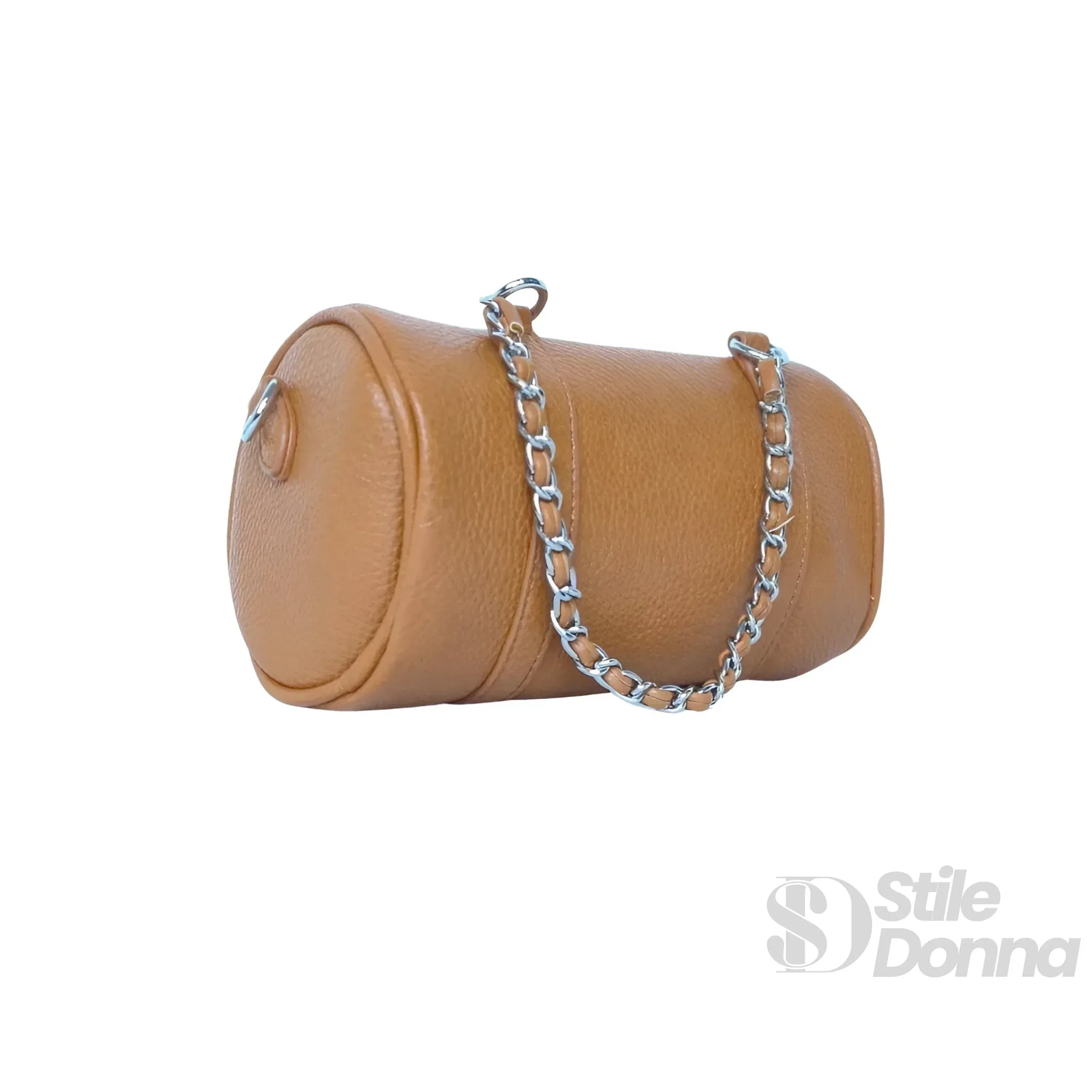 Borsa a Cilindro con Doppio Manico in EcoPelle Resistente… | Dettaglio manico | ecopelle | Marrone