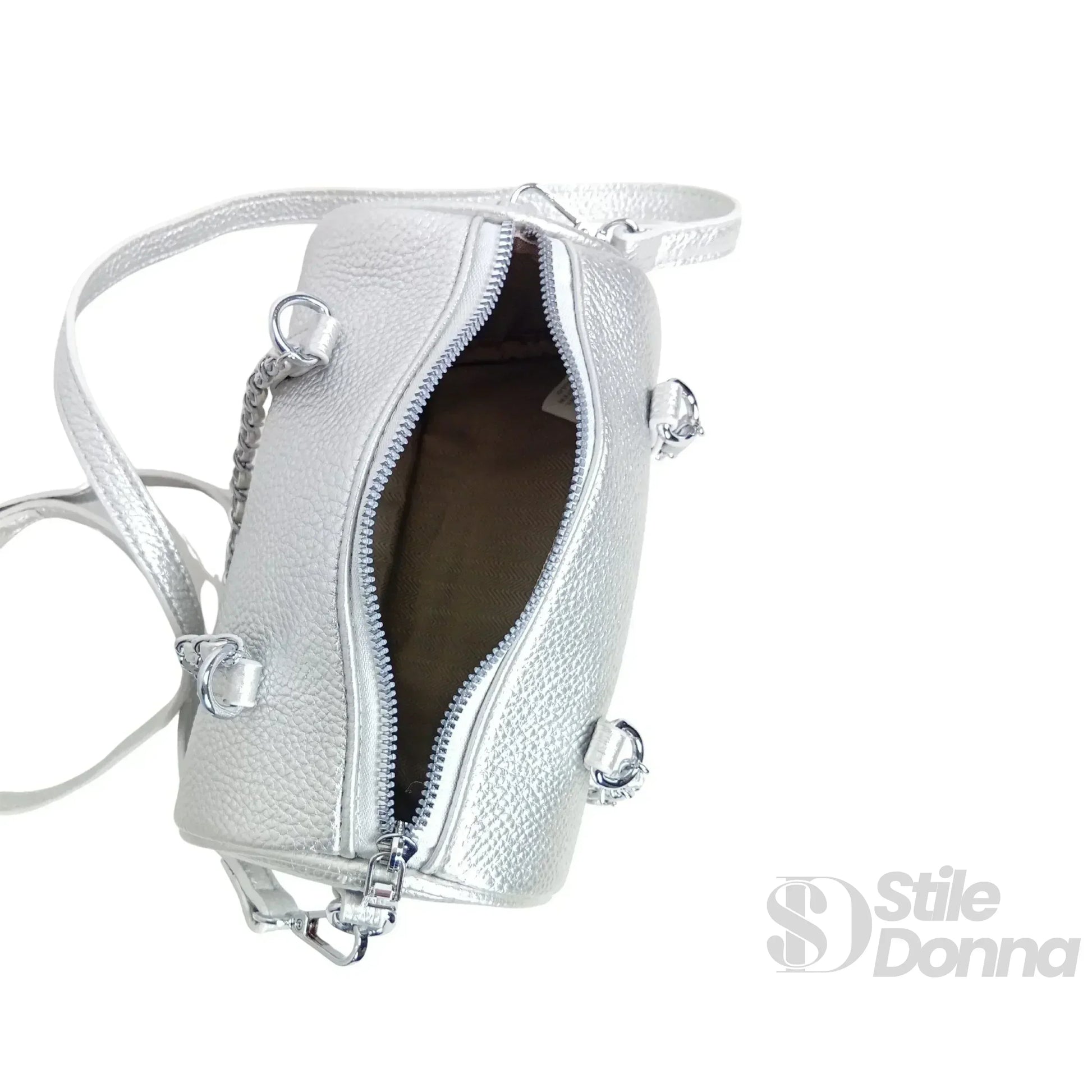Borsa a Cilindro con Doppio Manico in EcoPelle Resistente… | Vista aggiuntiva 14 | ecopelle | Marrone