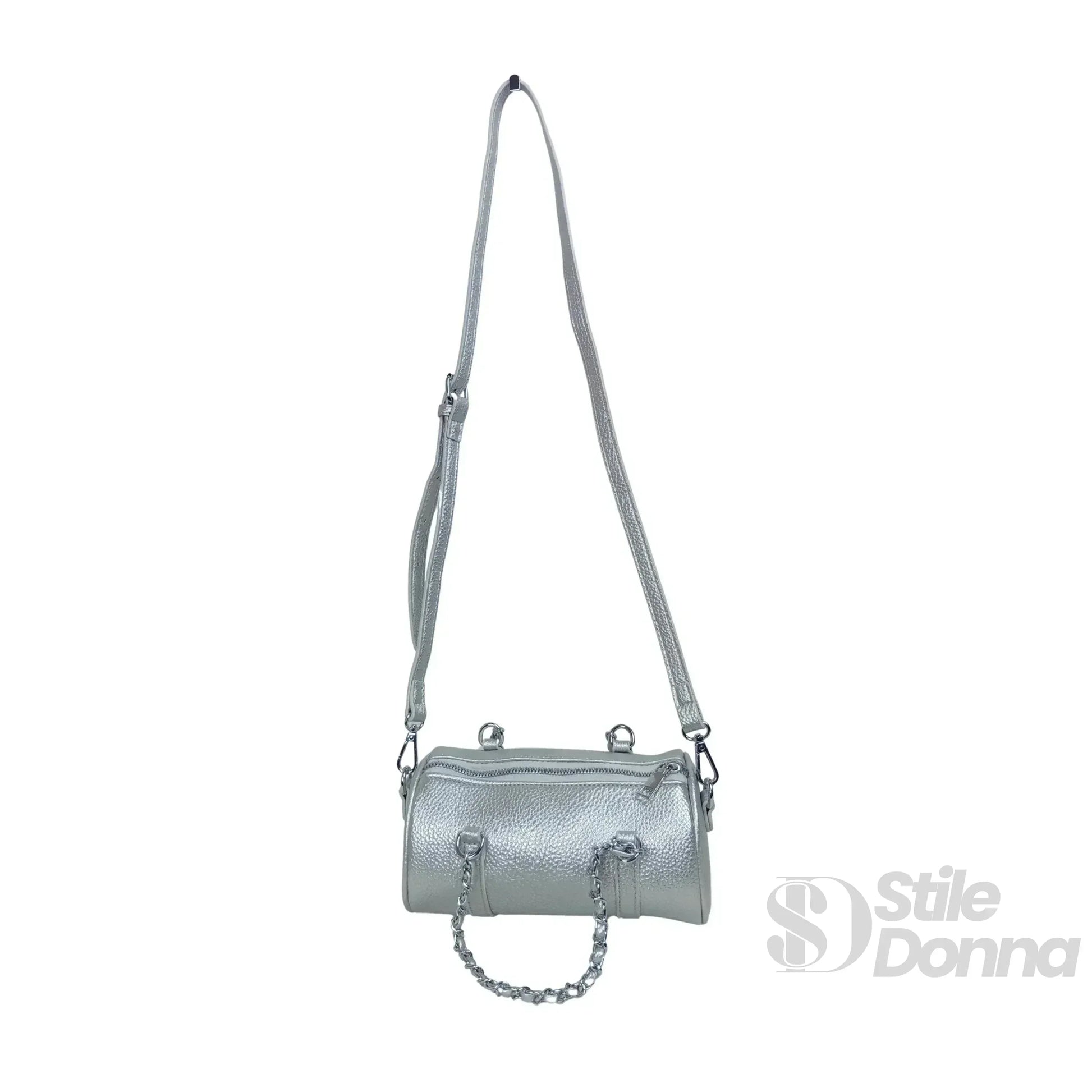 Borsa a Cilindro con Doppio Manico in EcoPelle Resistente… | Vista aggiuntiva 13 | ecopelle | Marrone