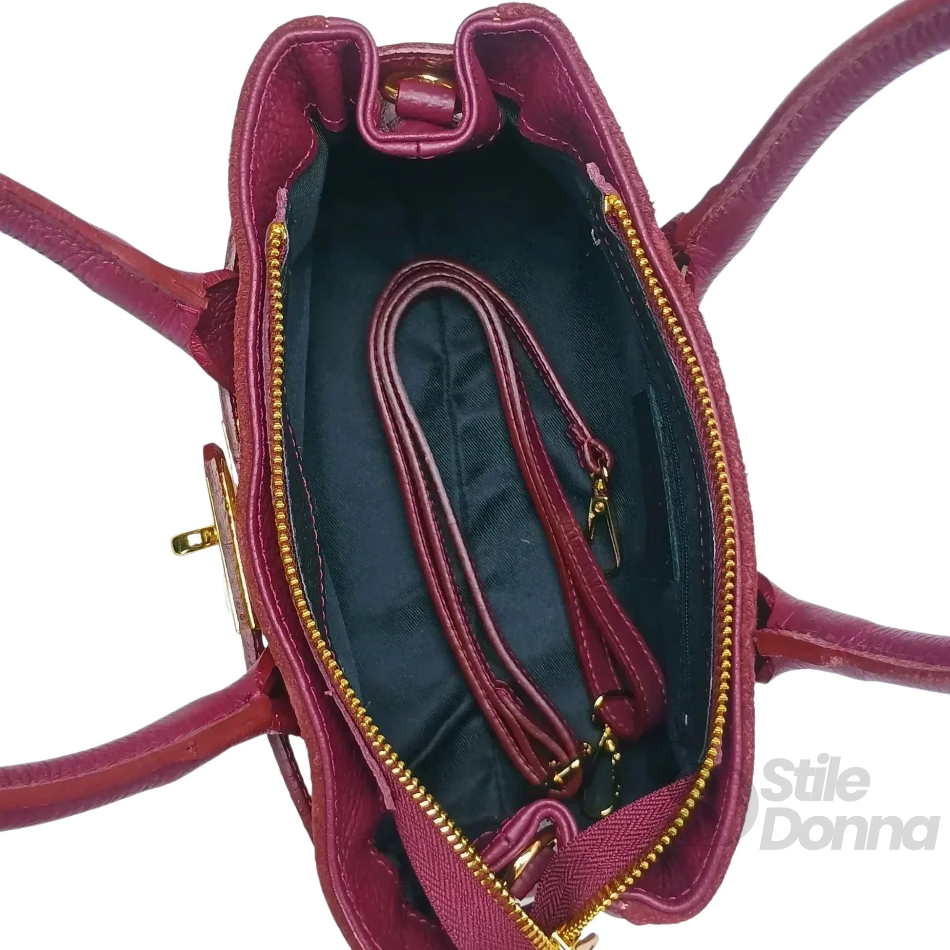 borsa-a-mano-in-vera-pelle-scamosciata-bordeaux-the-velinara-883 - Stile Donna Bags