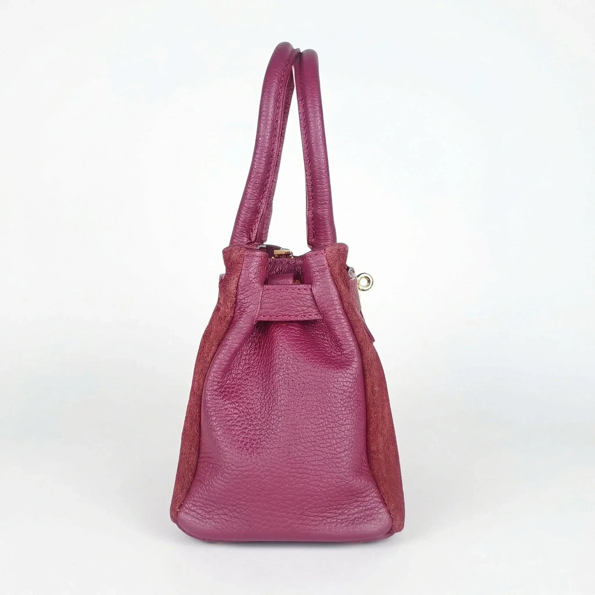 borsa-a-mano-in-vera-pelle-scamosciata-bordeaux-the-velinara-magenta-966 - Stile Donna Bags