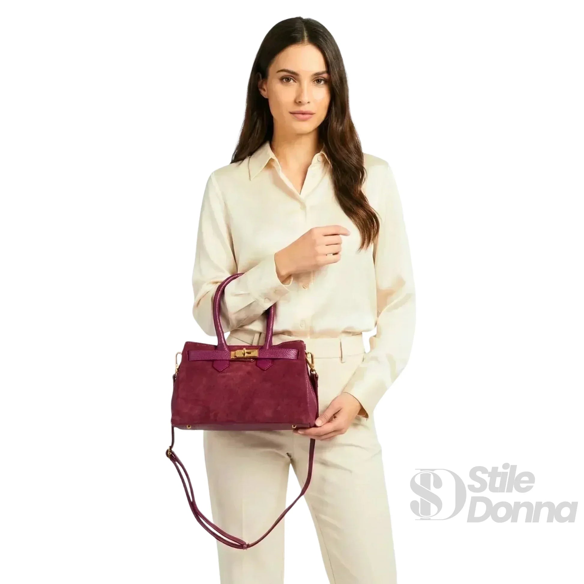 borsa-a-mano-in-vera-pelle-scamosciata-bordeaux-the-velinara-suede-984 - Stile Donna Bags