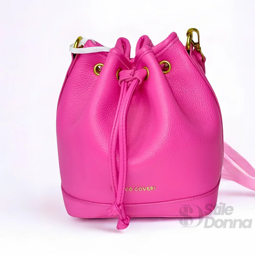 Enrico Coveri Borsa A Secchiello In PU Rosa Acceso Con De… | Vista laterale | ecopelle | Rosa