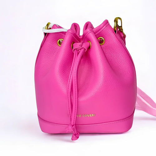 Enrico Coveri Borsa A Secchiello In PU Rosa Acceso Con De… | Interno e tasche | ecopelle | Rosa