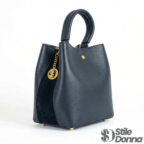Borsa Secchiello Vera Pelle Quotidiana | Dettaglio esterno | vera pelle | Giallo